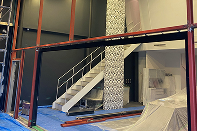 大扉下地鉄骨工事