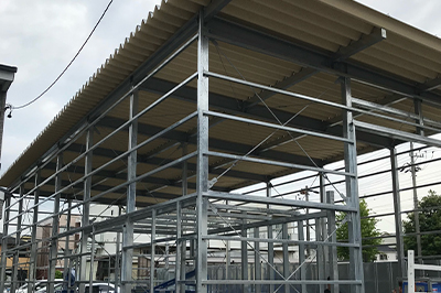 倉庫鉄骨工事
